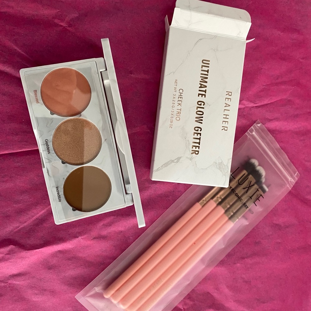 Blush,countor,brushes new